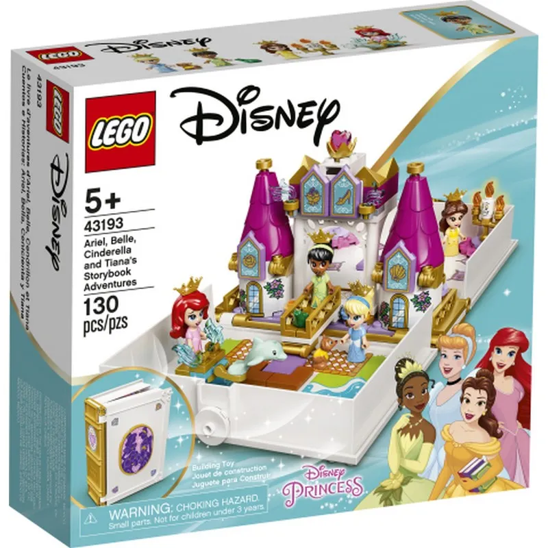 43193 LEGO® Disney Princess Ariel, Belle, Cinderella and Tiana's Storybook Adventures