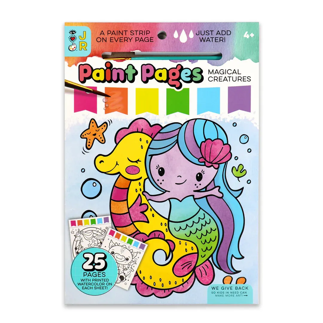 Bright Stripes - Paint Pages - Magical Creatures