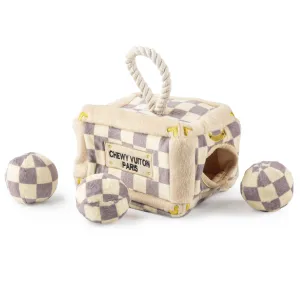 chewy vuitton trunk activity house - checkered