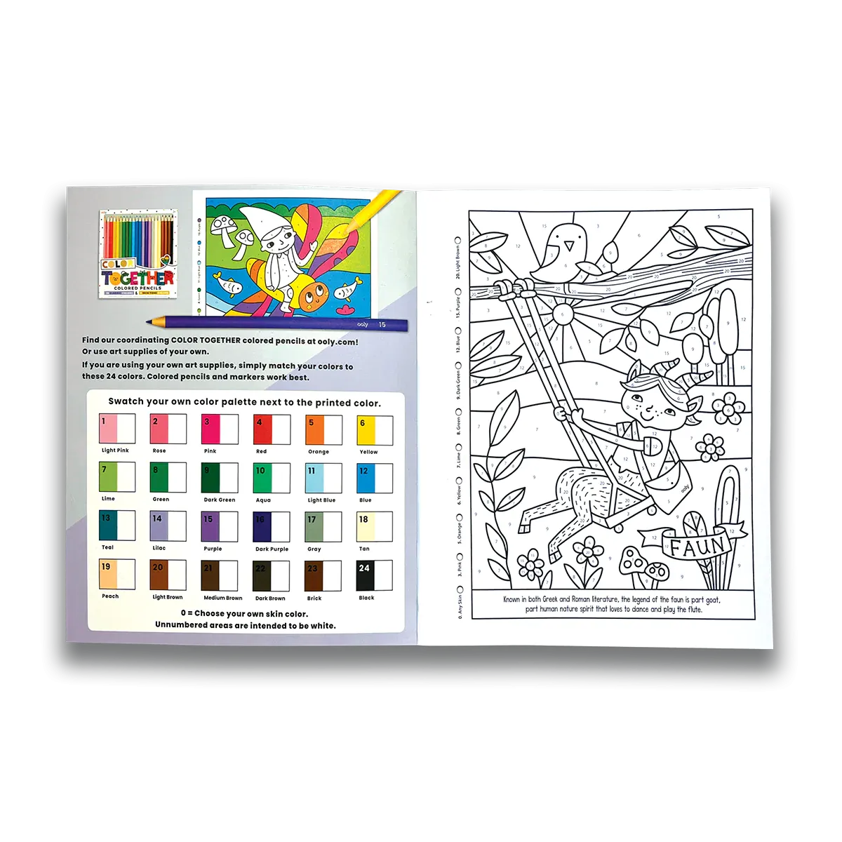 Color By Numbers Coloring Book - Mythical Friends