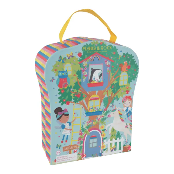 Doll House with Wooden Pieces - Rainbow Fairy