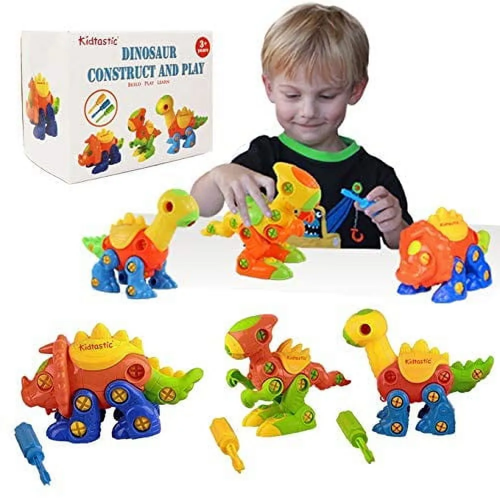 Lavinya Dinosaur Toys, STEM Learning (106 pieces), Take Apart Fun (Pack of 3), Construction Engineering Building Play Set For Boys Girls Toddlers, Best Toy Gift Kids Ages 3yr – 6yr, 3 Years and Up