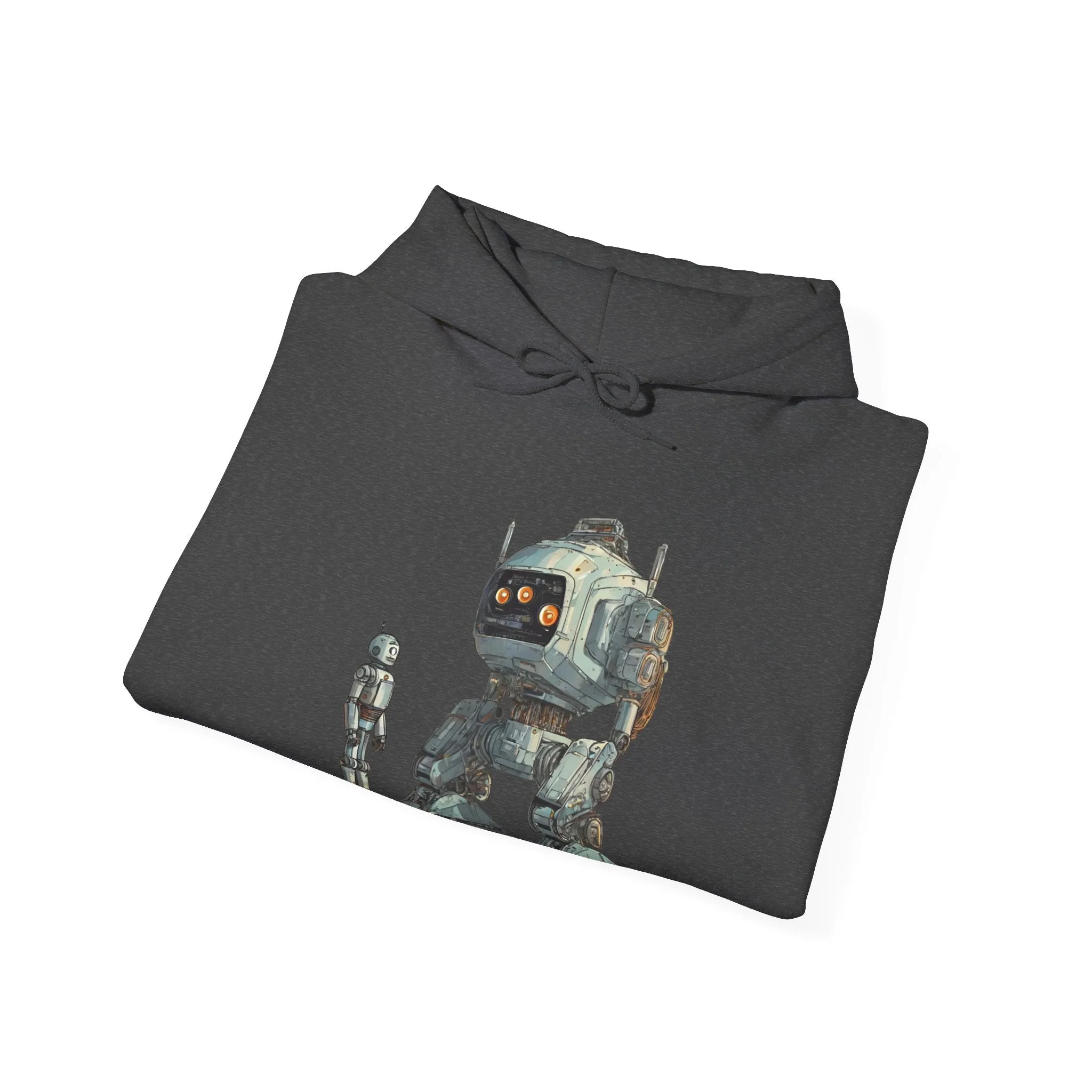 Let's Be Friends Robot Spaceart Sci-Fi Hoodie