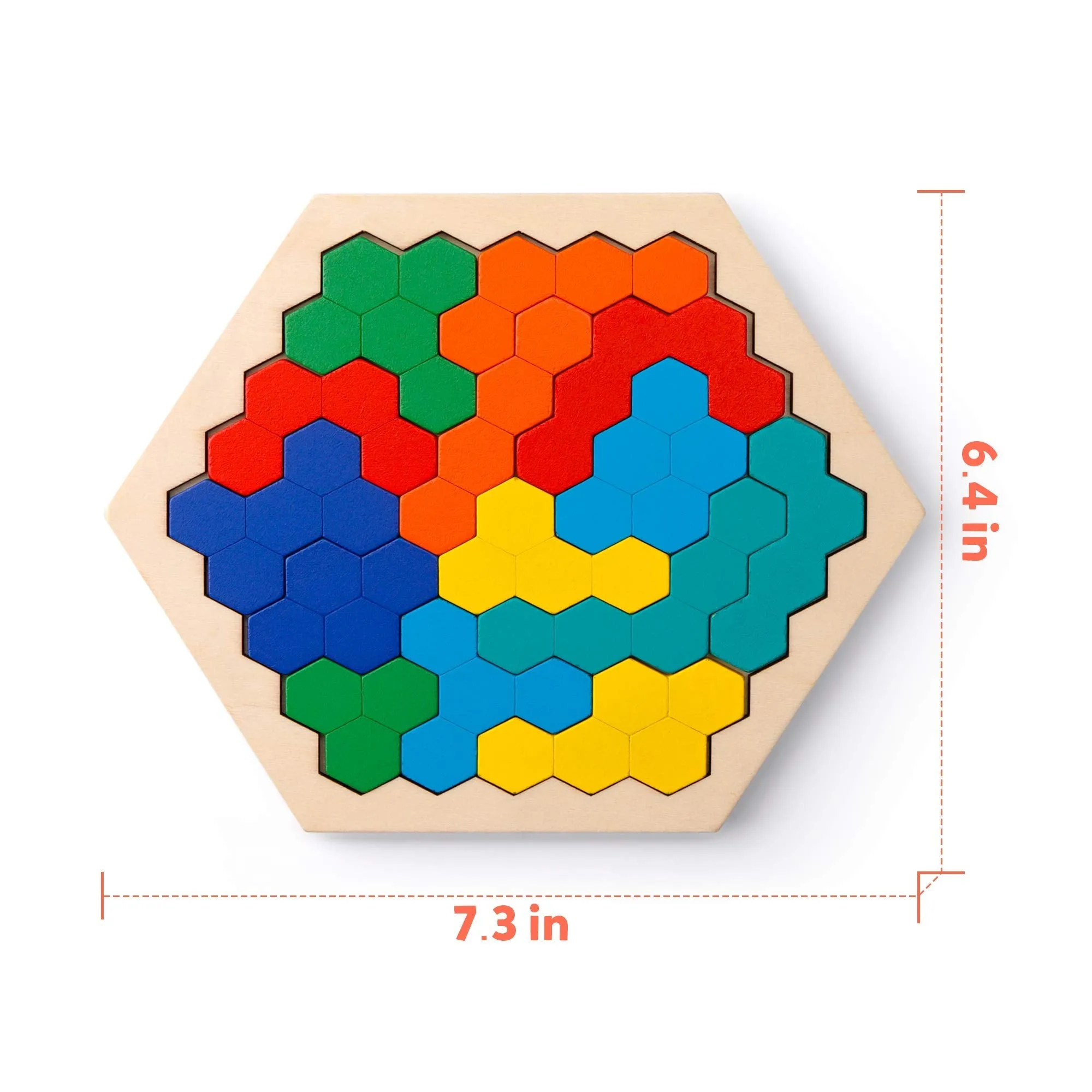 MindMaze Hexagon Brain Teasers Puzzle for Challenging Fun and Cognitive Development Activities