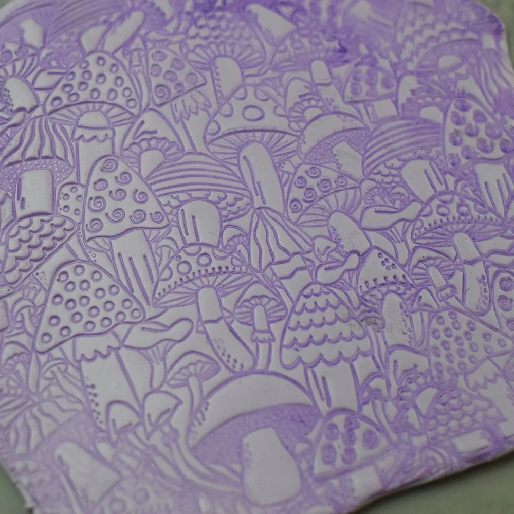Mushroom Polymer Clay Stamp Emboss Texture Pottery Clay Craft Supplies
