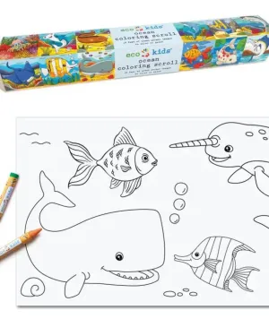 ocean coloring scroll