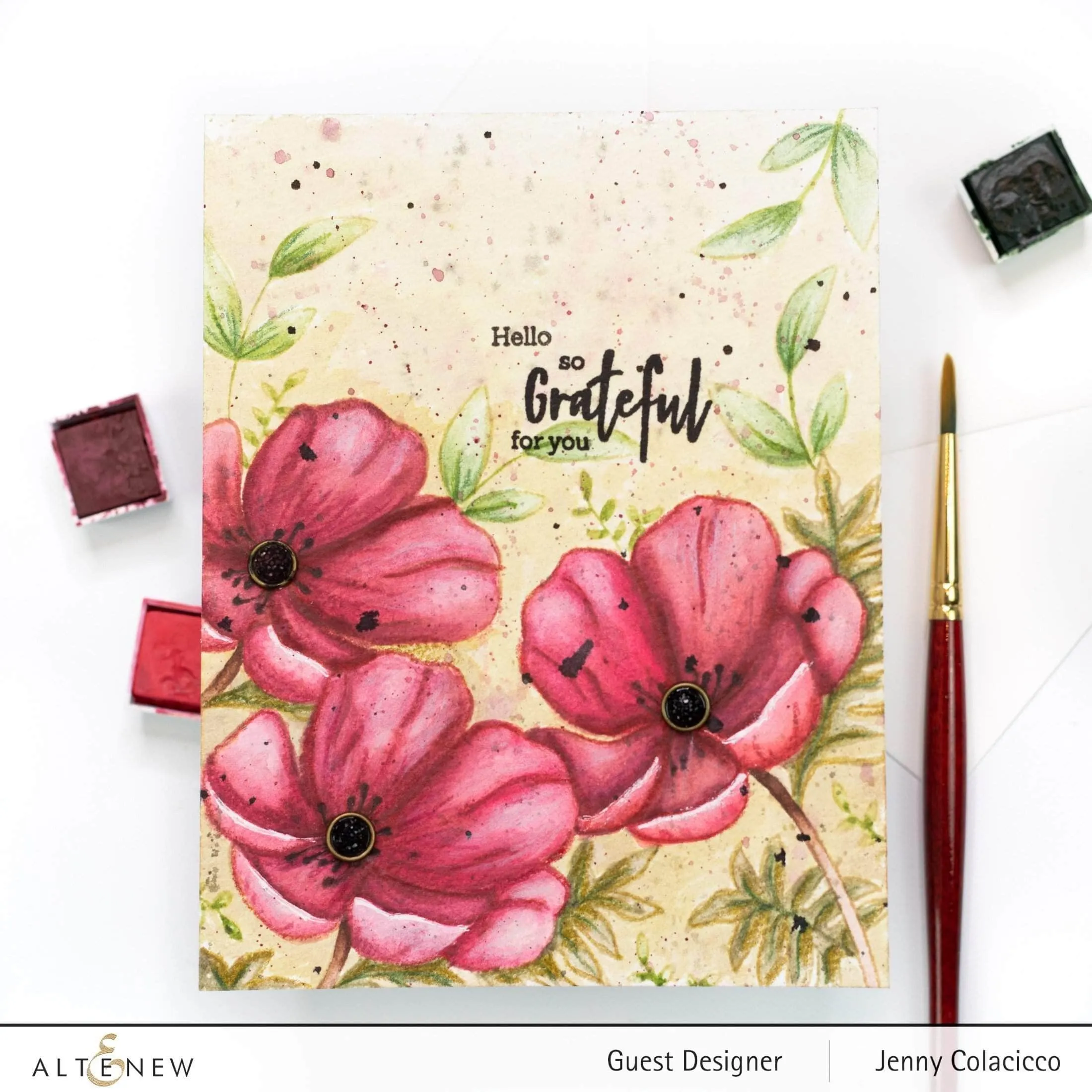 Paint-A-Flower: Poppy Outline Stamp Set