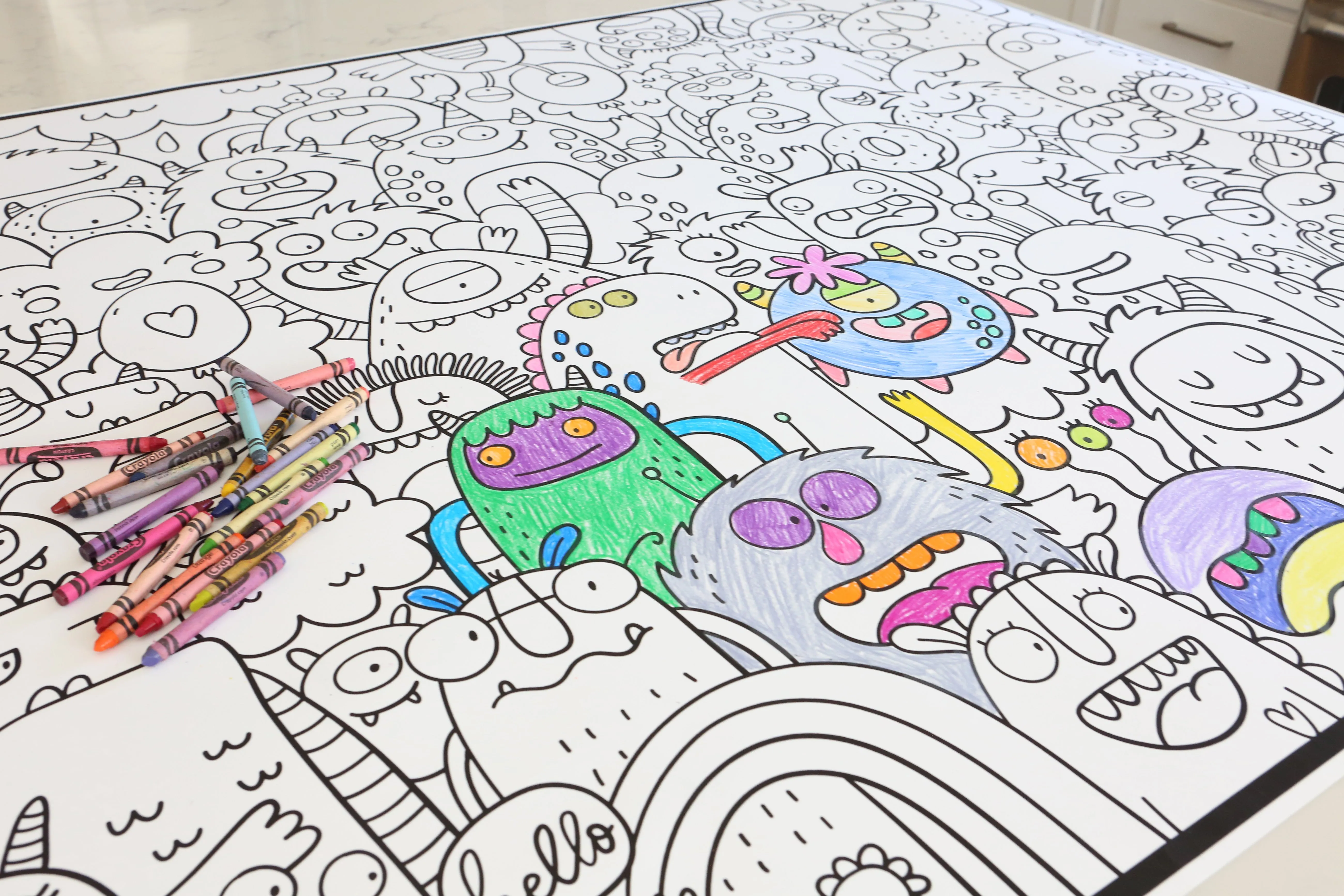 Premium Giant Monster Coloring Poster